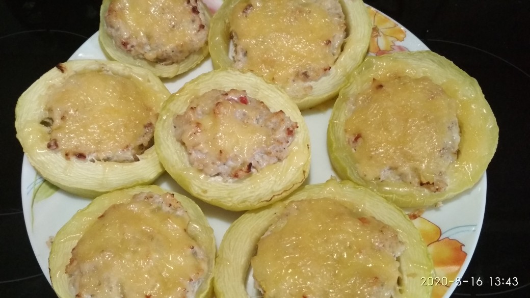 Фаршированные кабачковые кольца