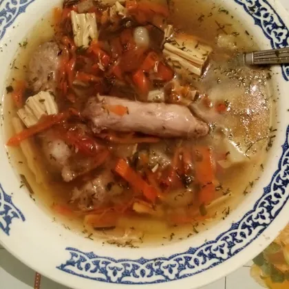 ПП суп овощной на курином бульоне