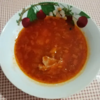 Суп с фасолью, картофелем и помидорами в медленноварке