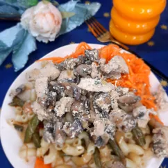 Куриное филе с грибами