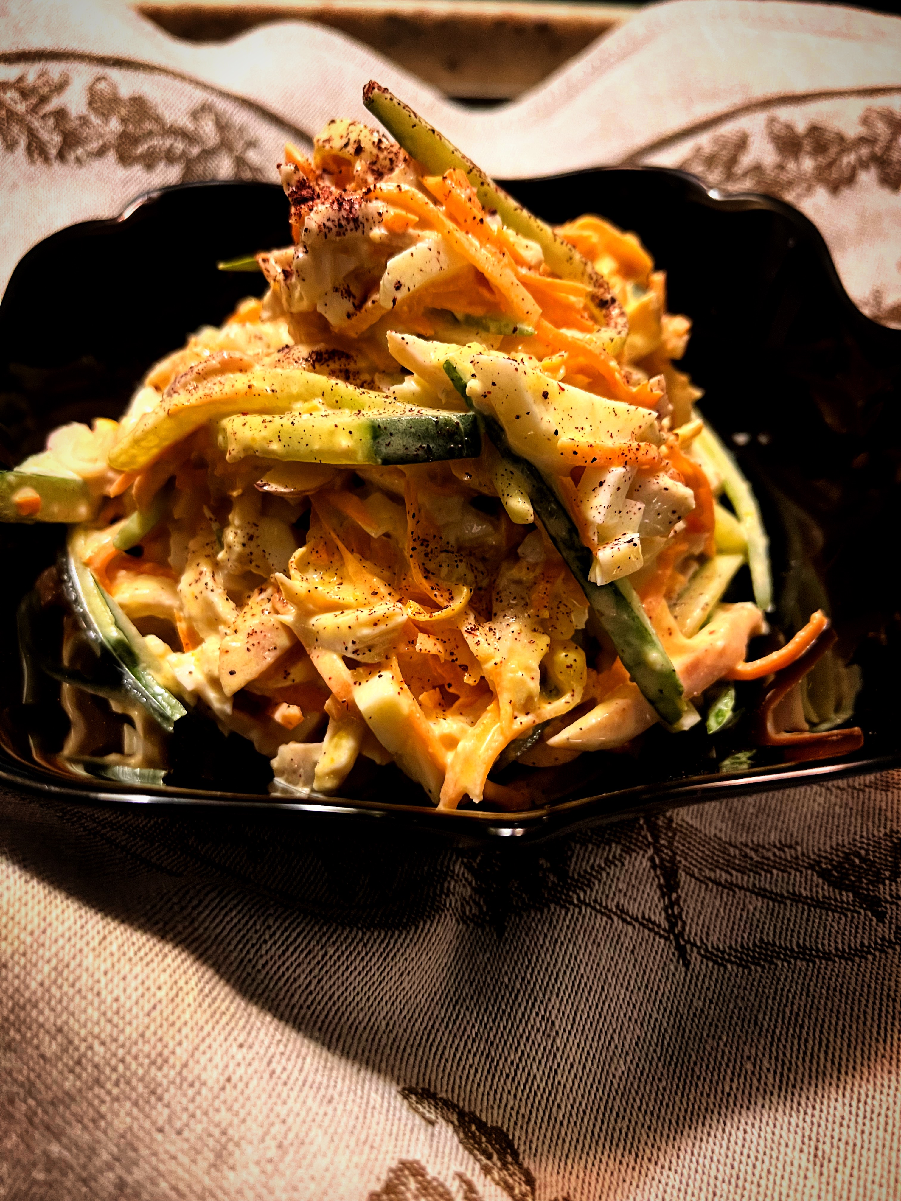 Салат с запечённой курицей