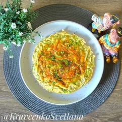 Омлет с лавашом на сковороде