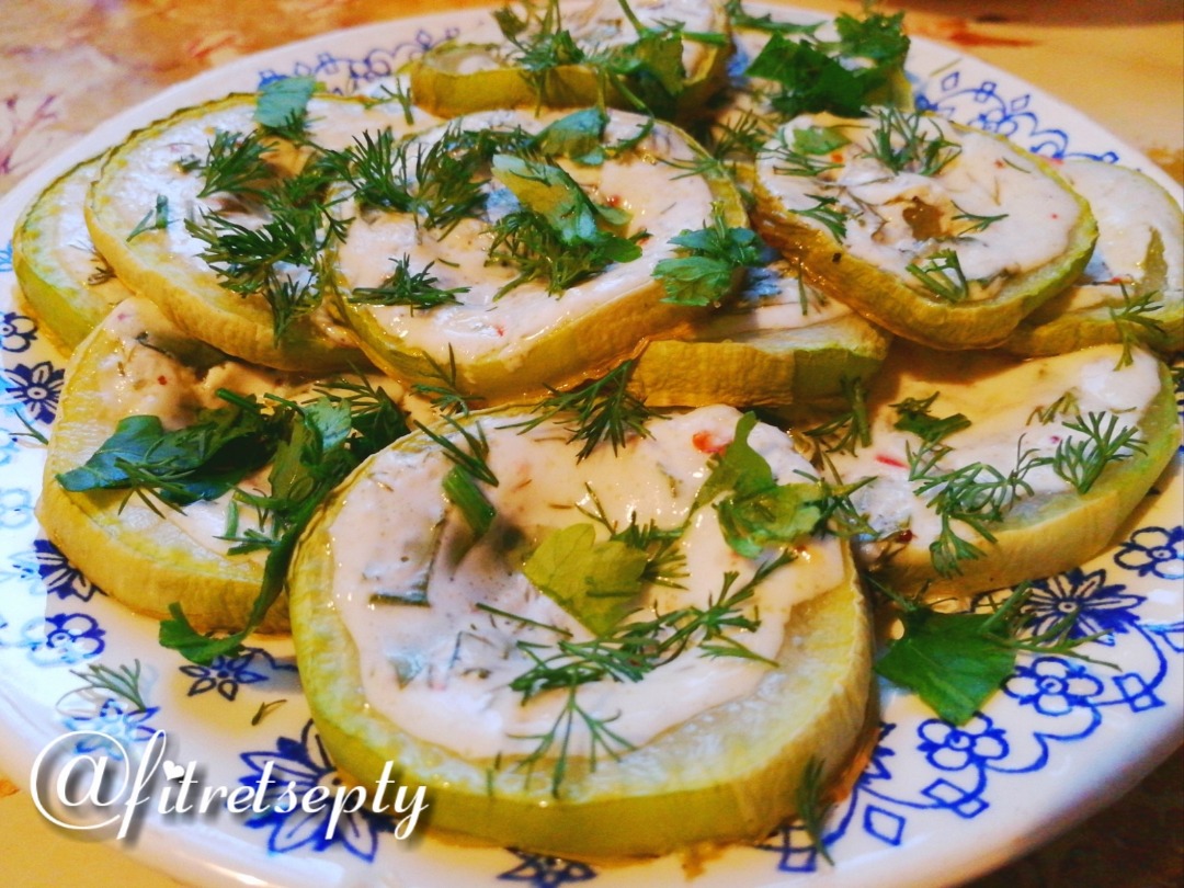 Кабачки под острым соусом #кулинарныймарафон