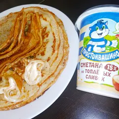 Блинчики с дырочками на молоке😋🥞