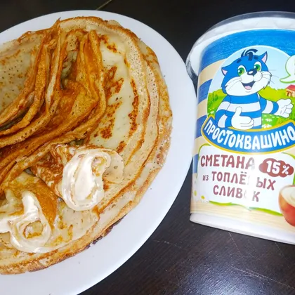 Блинчики с дырочками на молоке😋🥞