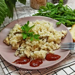 Ризотто с курицей в мультиварке