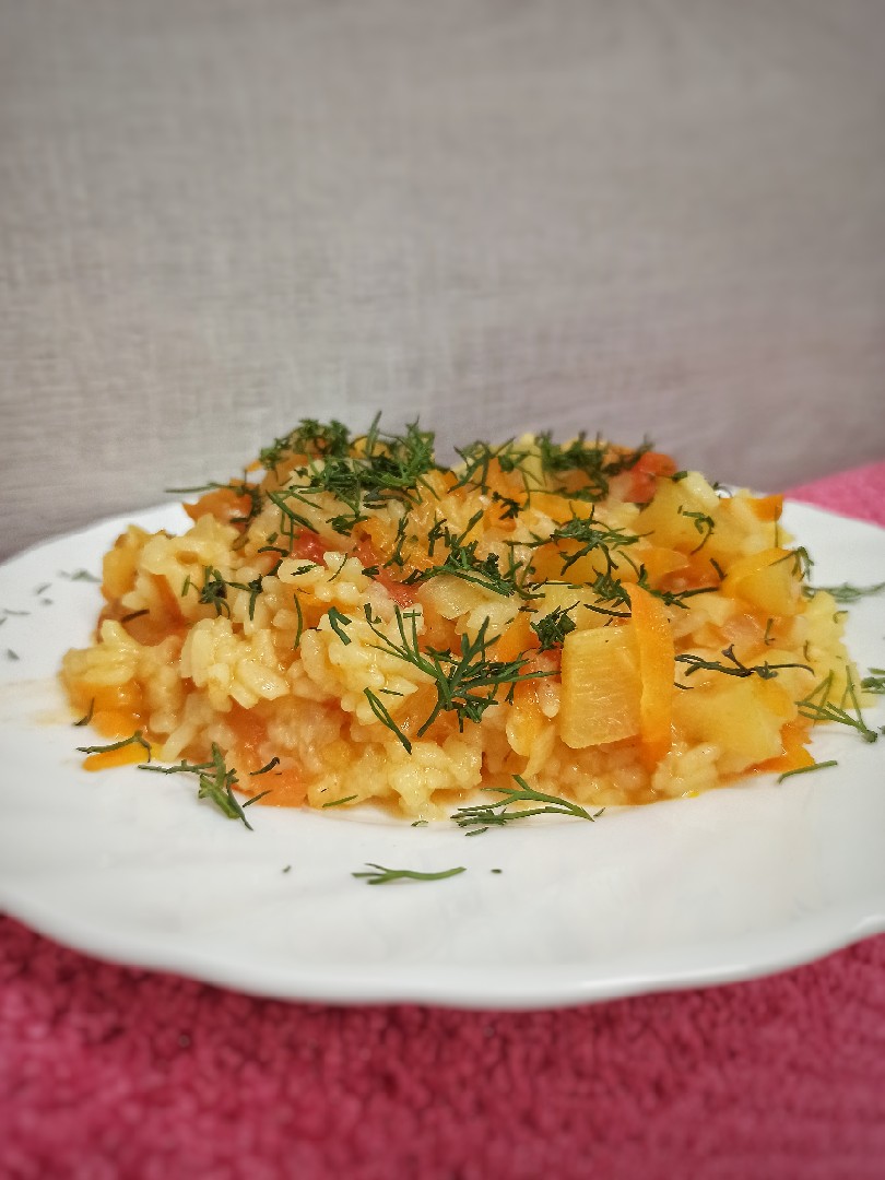 Овощная паэлья (или рагу с рисом)