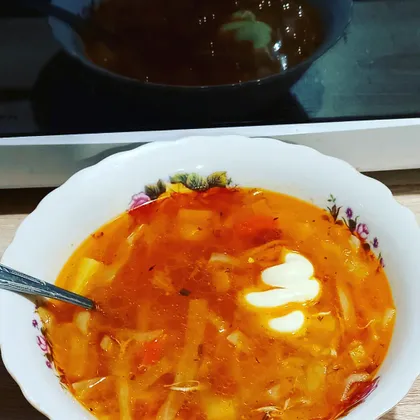 Щи с домашней тушёнкой