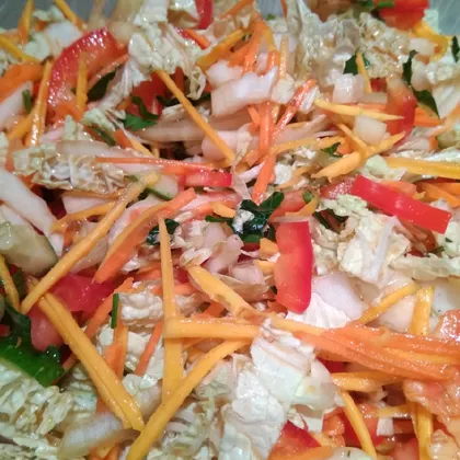 Овощной салат с тыквой 🎃 в цитрусовой заправке