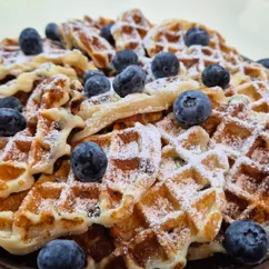 Вафли творожные с изюмом