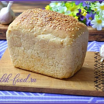 Хлеб на закваске с чесноком