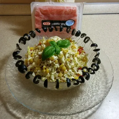 Салат из крабовых палочек с яйцом и сладким перцем