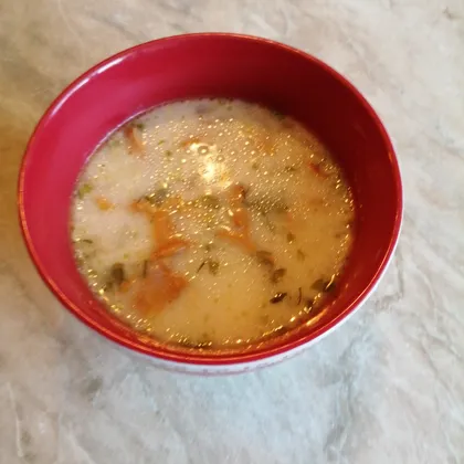 Суп с лисичками и плавленым сыром