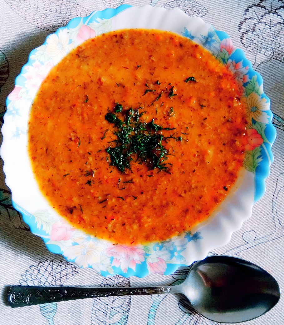 Тыквенный суп с грибами