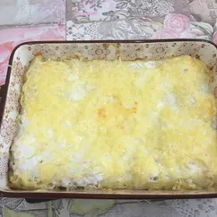 Запеканка из лапши и куриного фарша