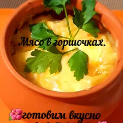 Мясо в горшочках