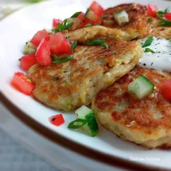 Оладьи из кабачков с фаршем