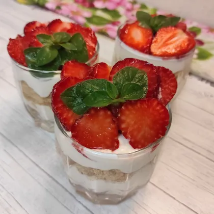 Творожный десерт в стакане без выпечки