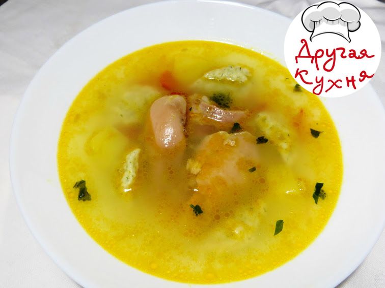 Куриный супчик с чесночными галушками. Семейный рецепт