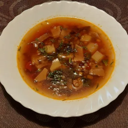 Крестьянский суп с грибами