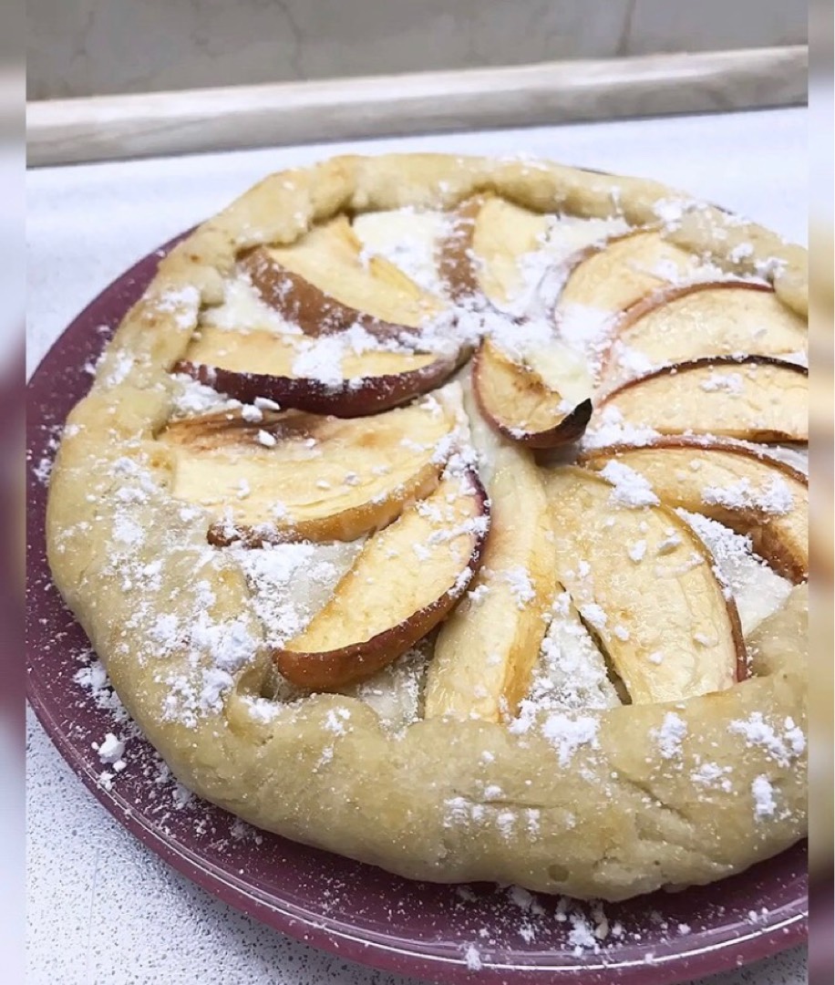 Галета с персиком и творожным сыром 💕