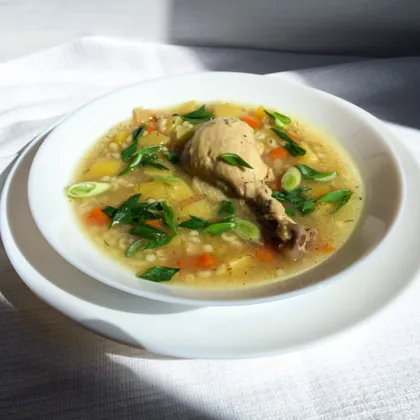 Куриный суп с голландской крупой в мультиварке-скороварке
