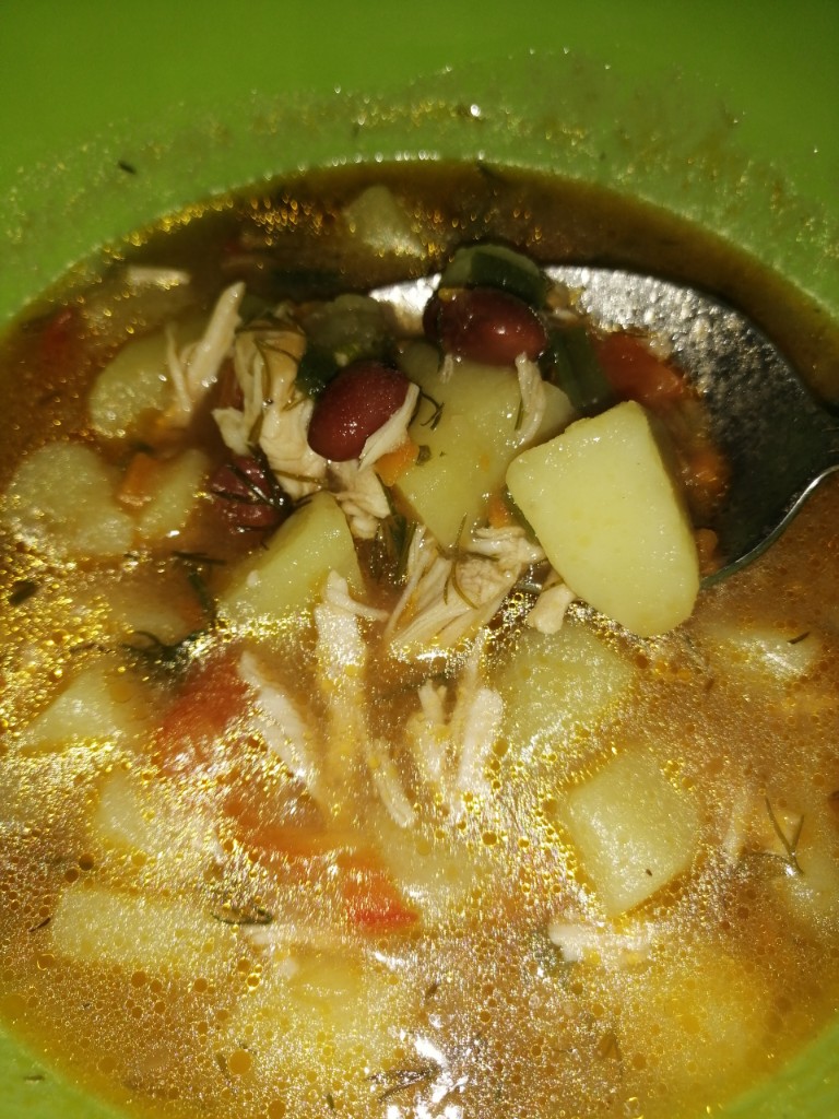 Куриный суп с фасолью. Рецепт с фото