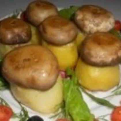 Картофельно-грибная новогодняя закуска