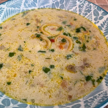 Суп из морепродуктов на сливках