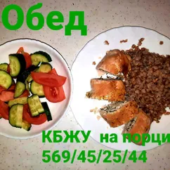 Обед: Рулетики из куриного филе🐣