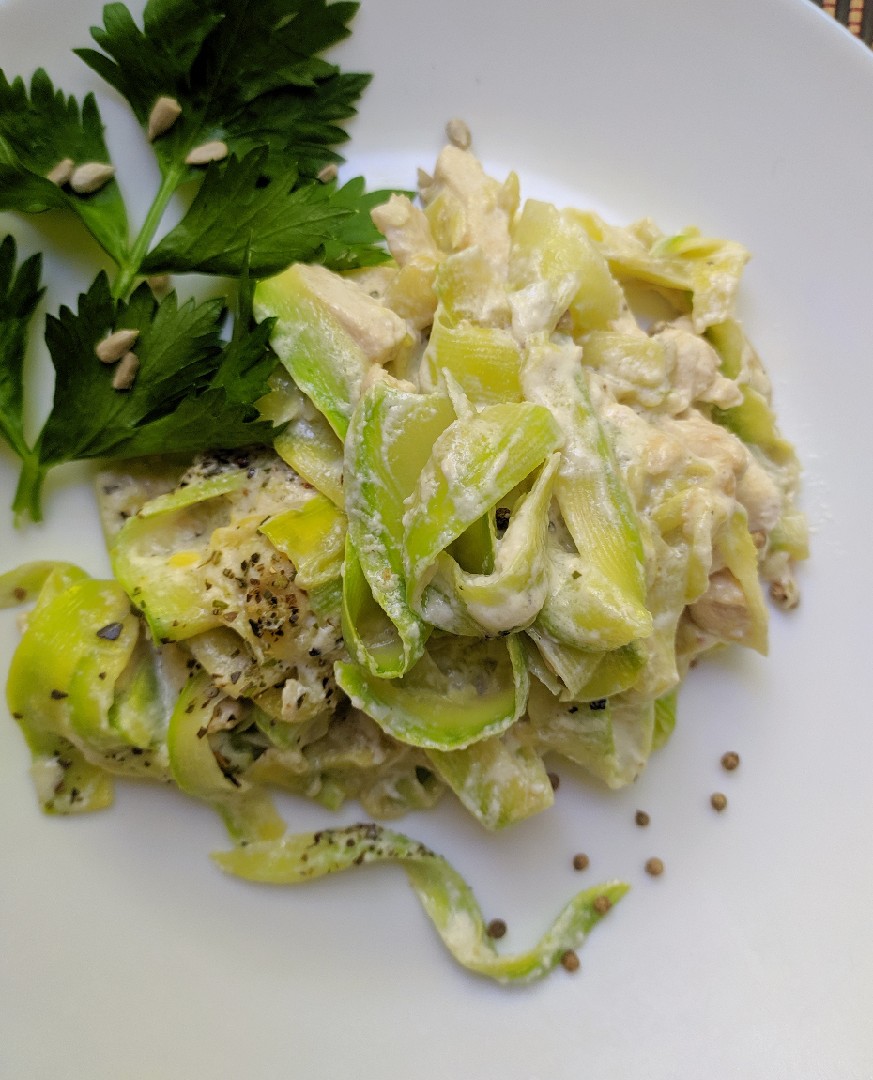 Кабачки в сырном соусе