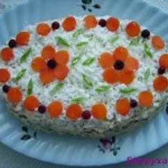 Отварная курица под шубкой