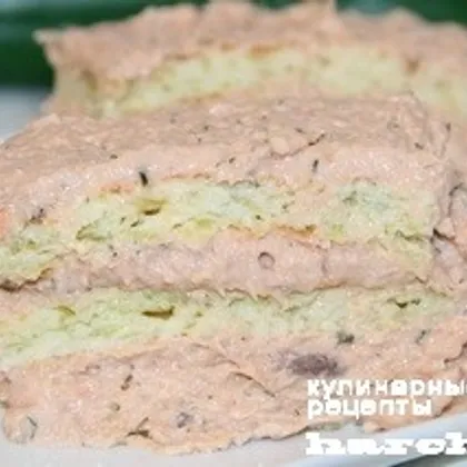 Кабачковые пирожные с рыбным кремом