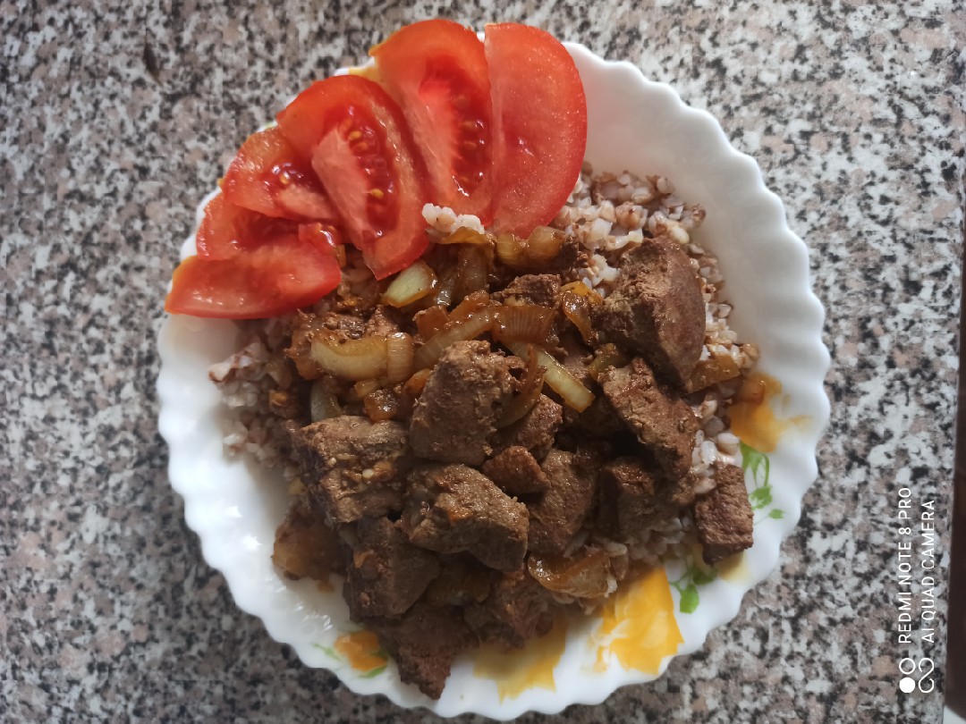 Печень жареная с луком