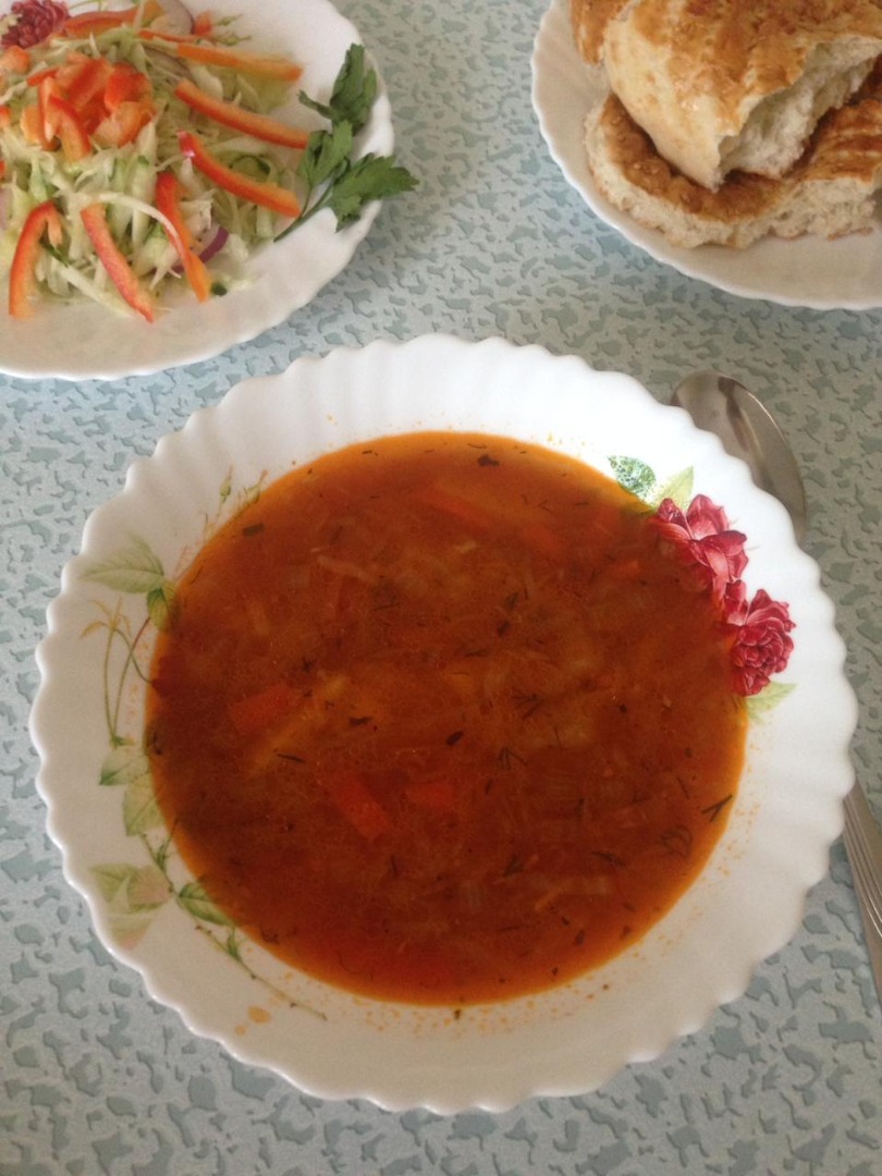 Овощной суп с имбирём