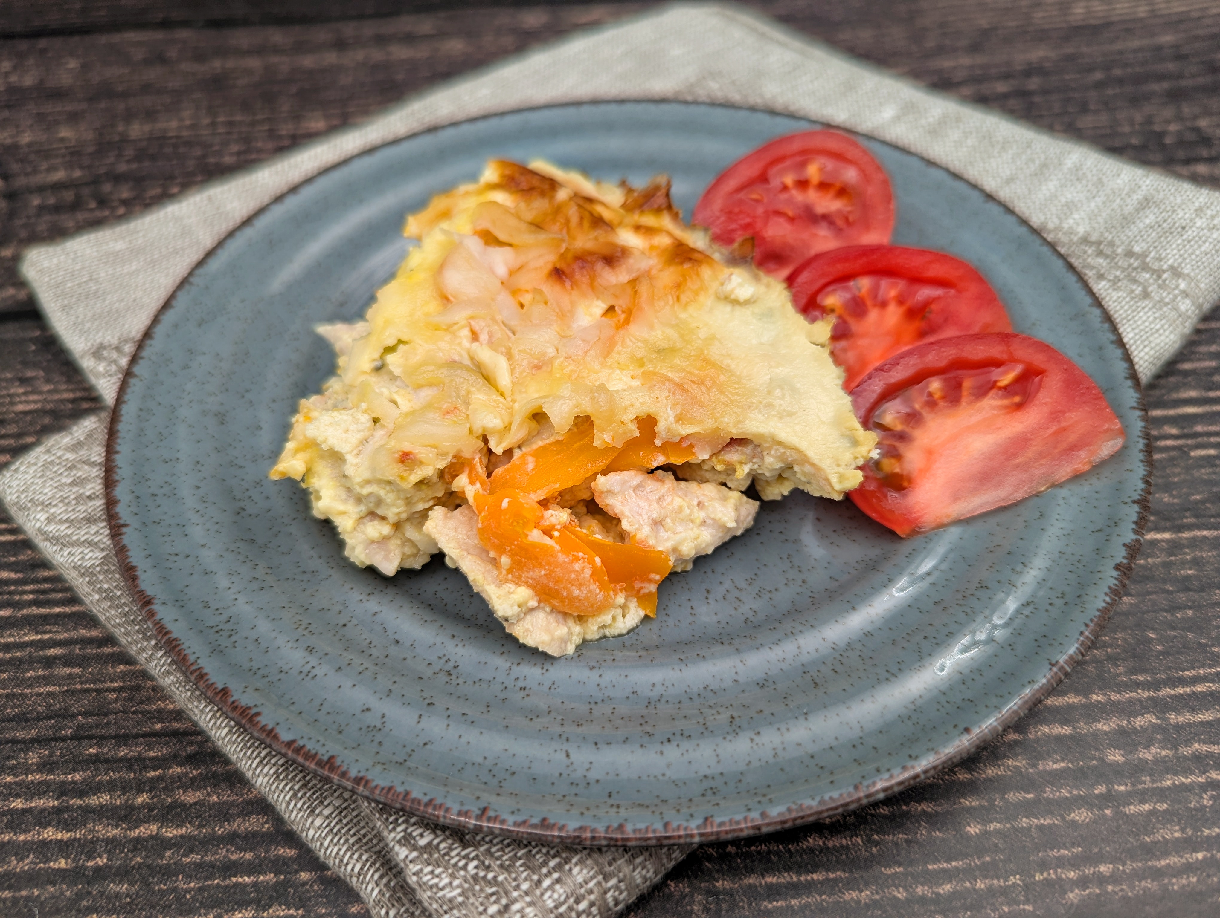 Сочная запеканка из куриной грудки