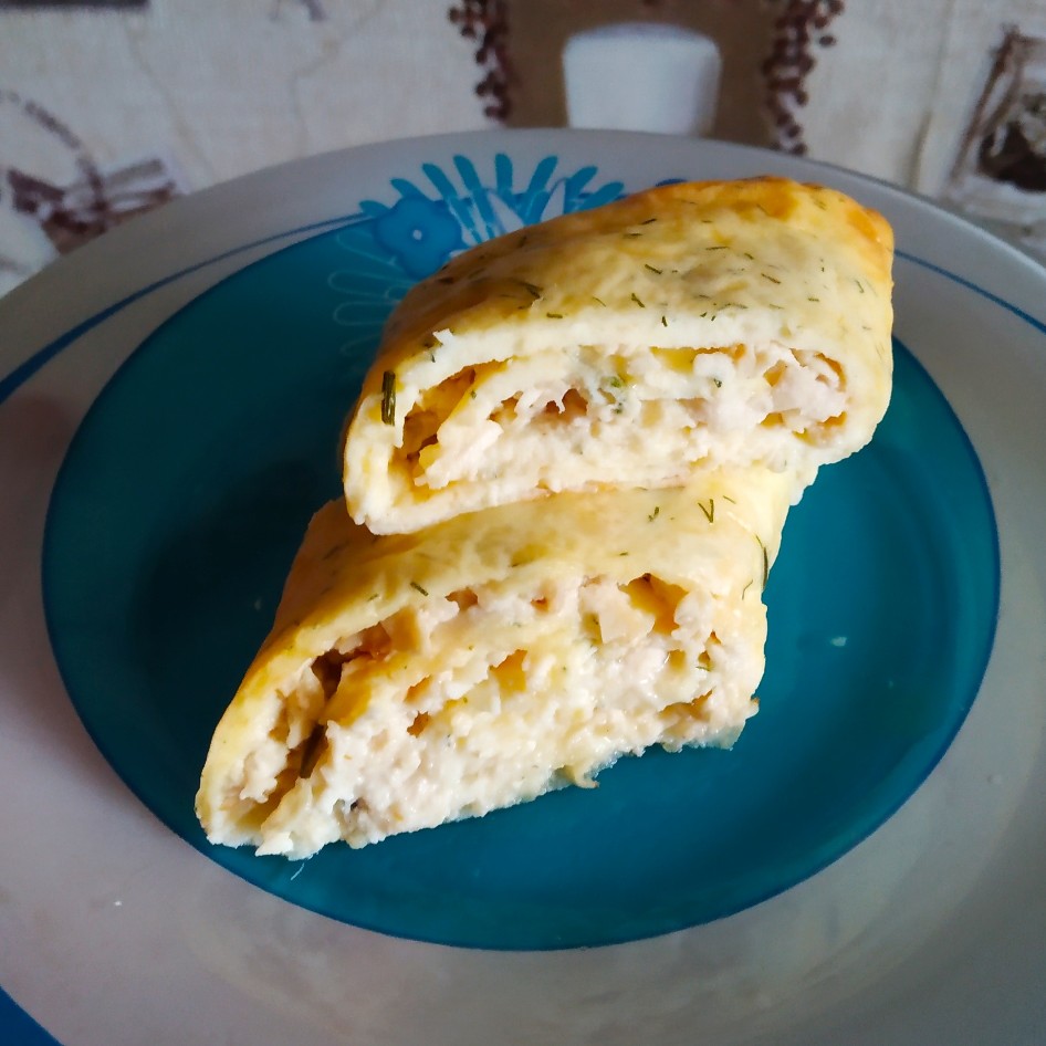 Сырный рулет с курицей
