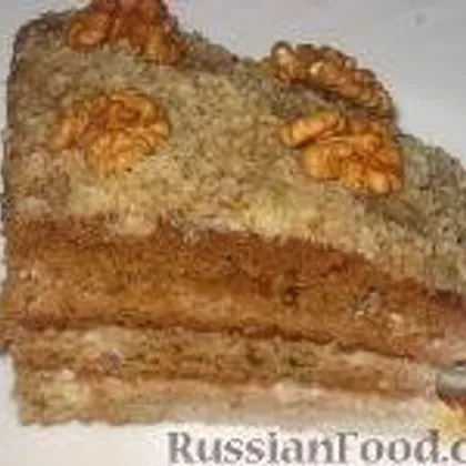 Ореховый торт с творожным кремом