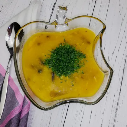Тыквенный суп с лисичками. Национальное белорусское блюдо