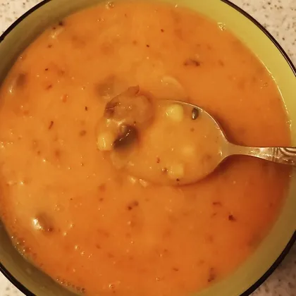 Тыквенный суп с грибами