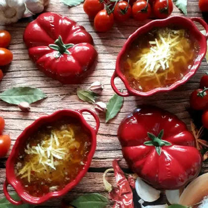 Суп 'Итальянский' с птитимом и сыром 🍜