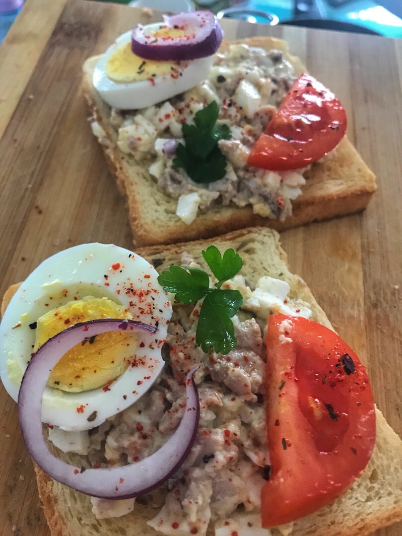 Тосты с печенью трески 🍞🌸
