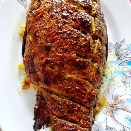 Сазан фаршированный рисом и овощами