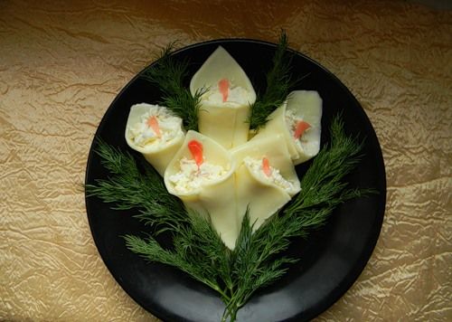 Закуска "Белые цветы"