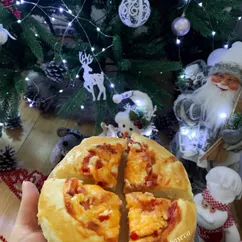 Пицца 🍕 мини перекус для школы 🤤