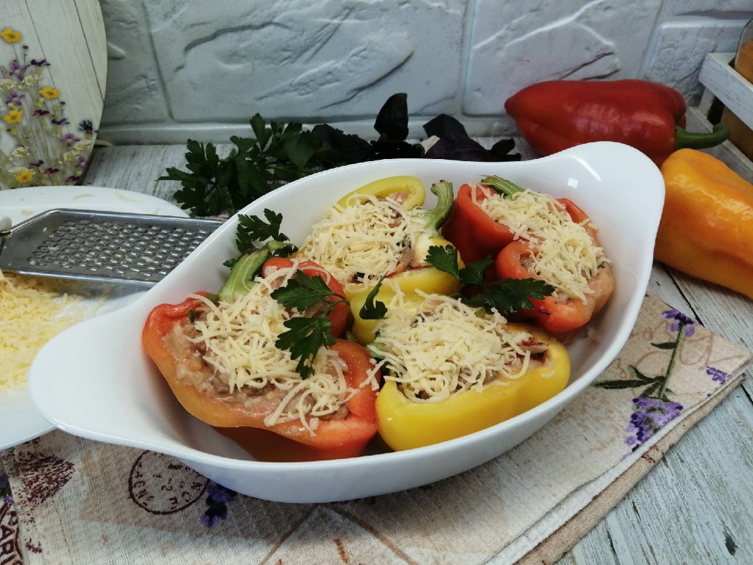 Перец фаршированный в духовке, пошаговый рецепт на ккал, фото, ингредиенты - torri