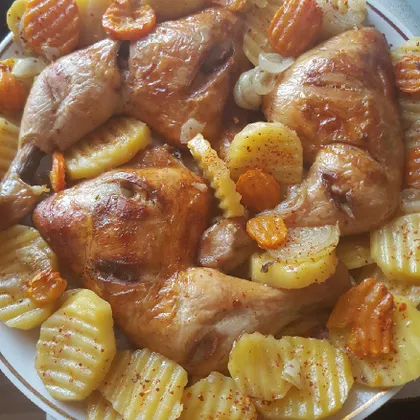 Курица в соевом соусе с овощами