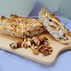 Пирог из лаваша с курицей