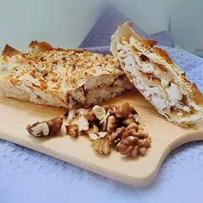 Пирог из лаваша с курицей