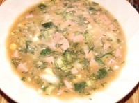Колбасная окрошка на квасе